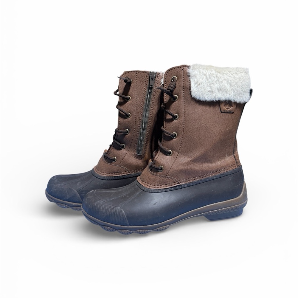 Sperry Brown and Black Winter Boots 8.5